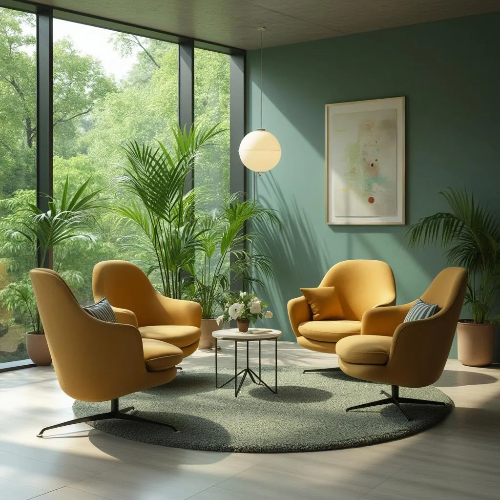 Salle de coaching moderne avec ambiance zen